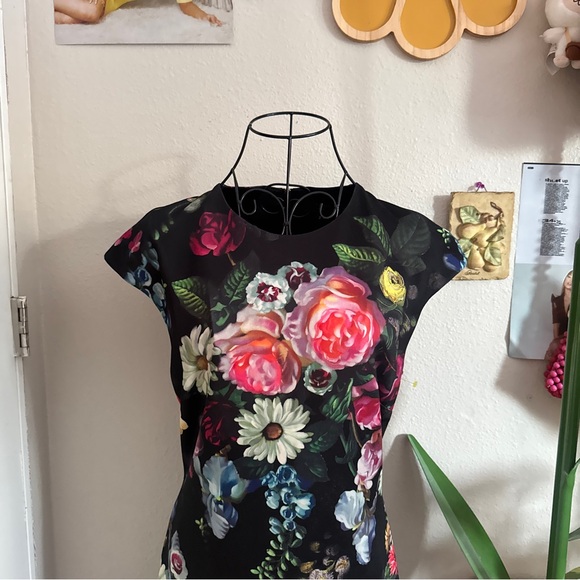 Ted Baker Cathina Floral Print Sheath Dress 3 - Picture 3 of 7